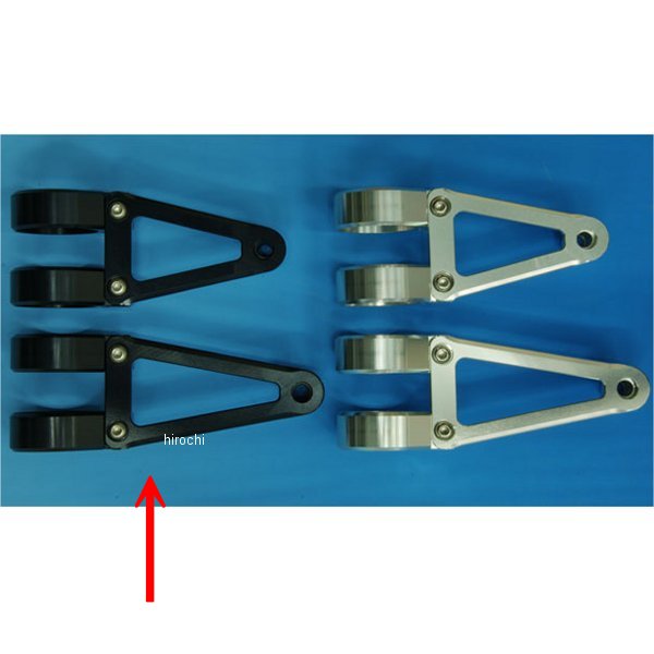 ウッドストック WOODSTOCK ヘッドライトステー Cタイプ フォーク径φ38用 ロング 黒 WLS-C38L-BK HD店