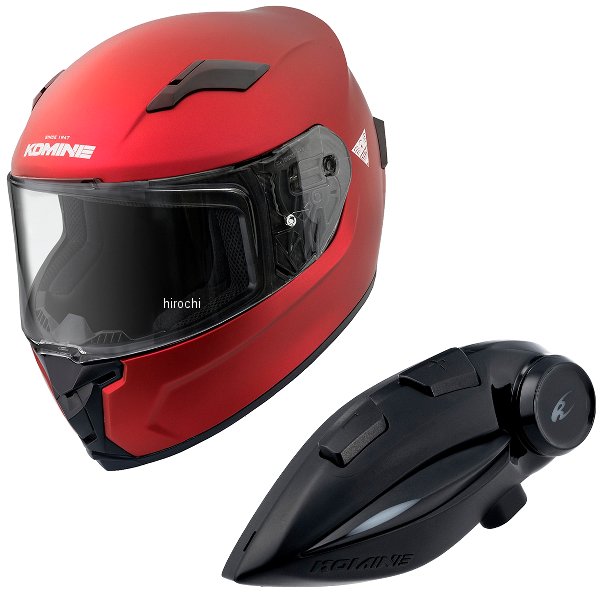 【メーカー在庫あり】 HK-170+i コミネ KOMINE フルフェイスヘルメット&モーターサイクルインターカム マットメタルレッド Lサイズ HK-170 + i HD店