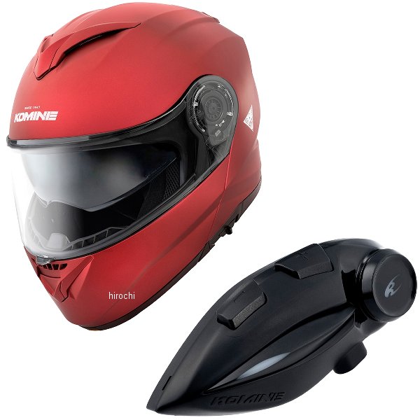 【メーカー在庫あり】 HK-171+i コミネ KOMINE フルフェイスヘルメット&モーターサイクルインターカム マットメタルレッド Mサイズ HK-171 + i HD店