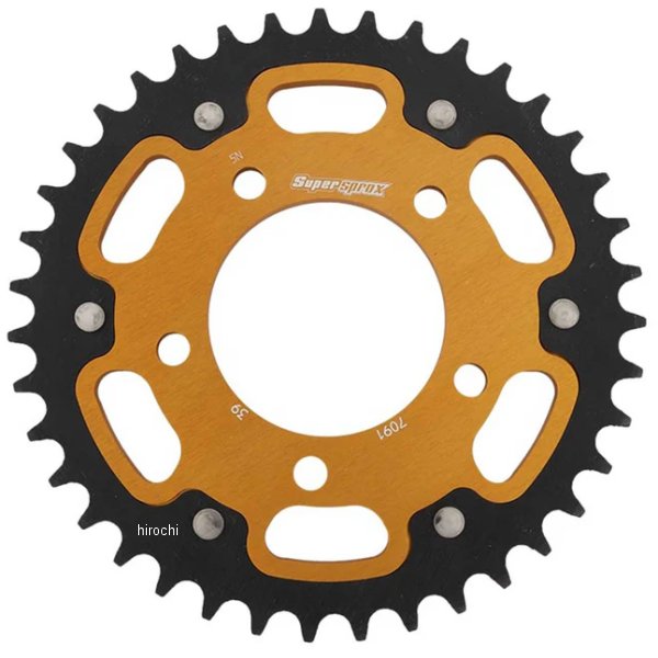【メーカー在庫あり】 スーパースプロックス SUPERSPROX リアスプロケット ステルス 520-39T ゴールド RST-7091:39-GLD HD店｜ヒロチー商事 ハーレー 店