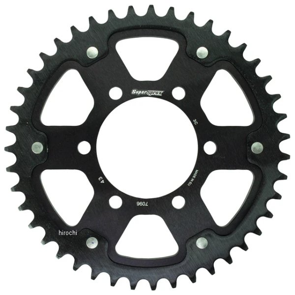 【メーカー在庫あり】 スーパースプロックス SUPERSPROX リアスプロケット ステルス 530-43T 黒 RST-7096:43-BLK HD店
