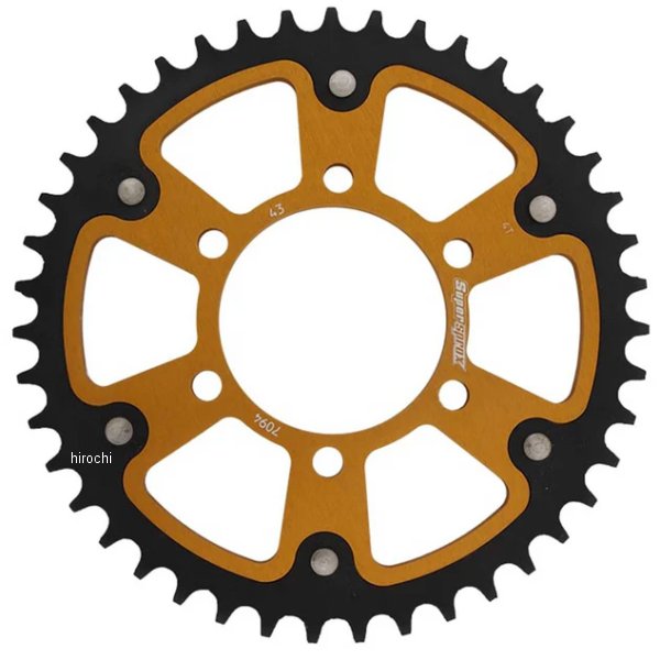 【メーカー在庫あり】 スーパースプロックス SUPERSPROX リアスプロケット ステルス 520-43T ゴールド RST-7094:43-GLD HD店 8,700円