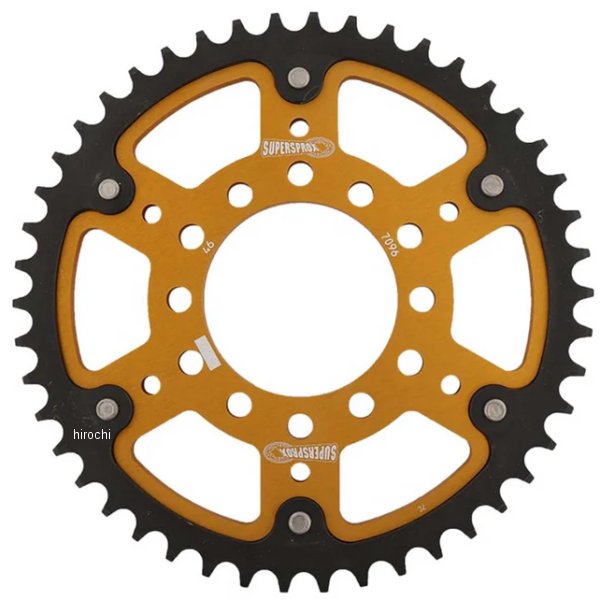 【メーカー在庫あり】 スーパースプロックス SUPERSPROX リアスプロケット ステルス 530-46T ゴールド RST-7096:46-GLD HD店