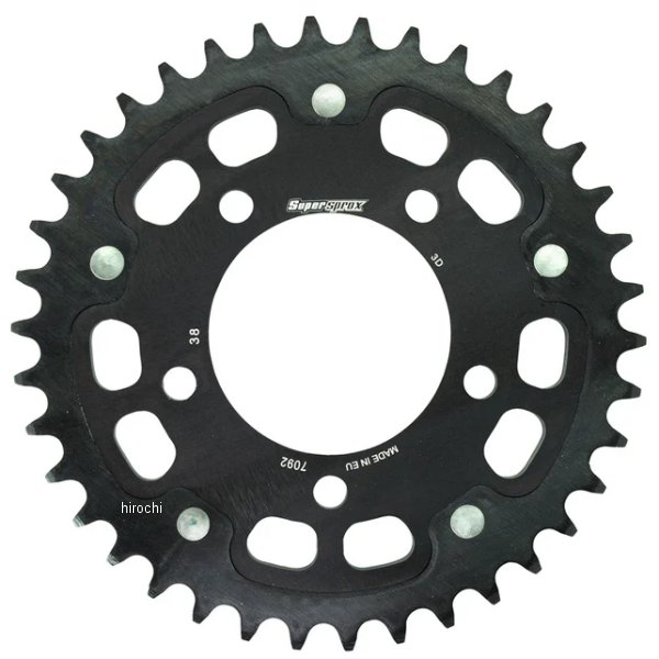【メーカー在庫あり】 スーパースプロックス SUPERSPROX リアスプロケット ステルス 525-38T 黒 RST-7092:38-BLK HD店