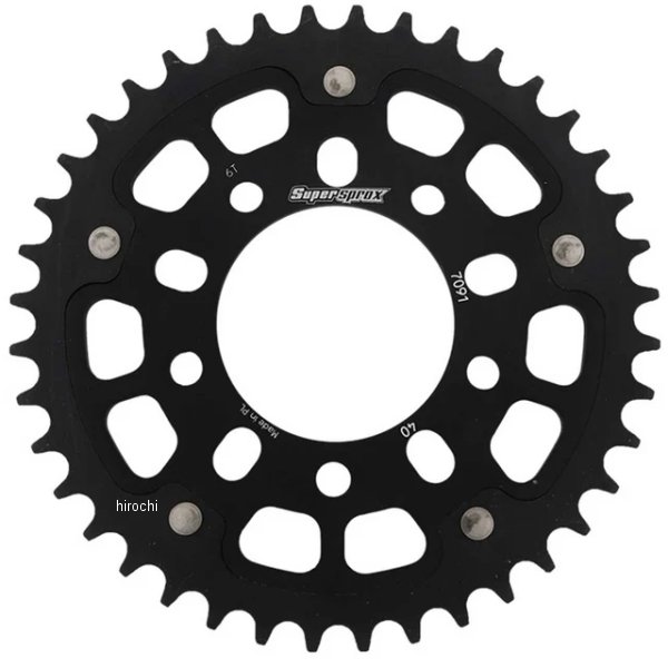 【メーカー在庫あり】 スーパースプロックス SUPERSPROX リアスプロケット ステルス 520-40T 黒 RST-7091:40-BLK HD店