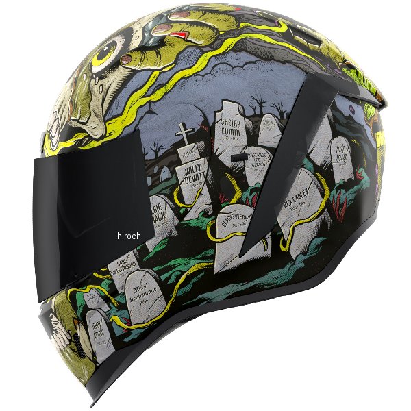 アイコン ICON 2024年モデル フルフェイスヘルメット AIRFORM DEAD SERIOUS 黒 2XLサイズ 0101-17443 HD店