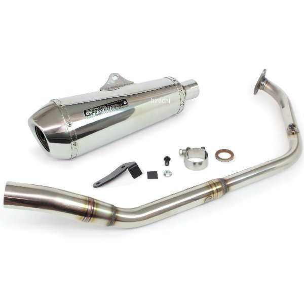 SP武川 テーパーコーンマフラー フルエキゾースト 政府認証 MT-125 シルバー 04-02-0011 HD店