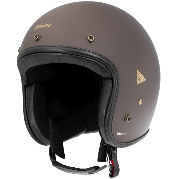 【メーカー在庫あり】 コミネ KOMINE ヘリテージレザージェットヘルメット マットブラウン Lサイズ HK-195 HD店 10,675円