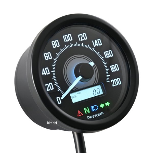 デイトナ VELONA 電気式スピードメーター φ60 インジケーター付き 44202 HD店|ヒロチー商事 ハーレー 店