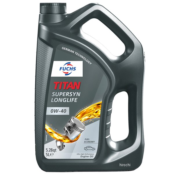 フックス FUCHS エンジンオイル TITAN SUPERSYN LONGLIFE 0W-40 5L A602010773 HD店