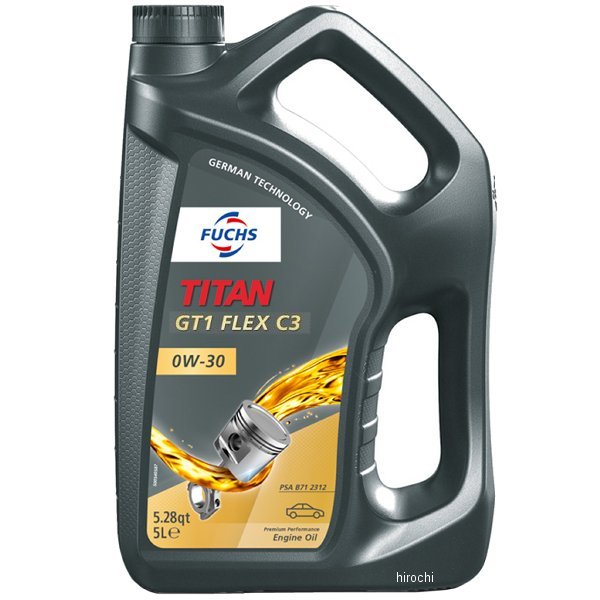 フックス FUCHS エンジンオイル TITAN GT1 FLEX C3 SAE 0W-30 5L A602072696 HD店