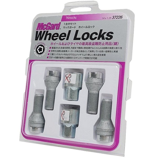 マックガード McGard ホイールロック プレミアムロックボルト テーパー M14x1.25 MINI クローム MCG-37226 HD店｜ヒロチー商事 ハーレー 店 10,511円