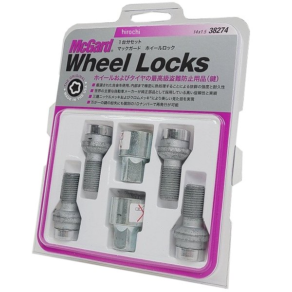 マックガード McGard ホイールロック プレミアムロックボルト 球面(14R) M14x1.5 メルセデスベンツ クローム MCG-38274 HD店