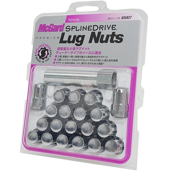マックガード McGard スプラインドライブラグナット テーパー M12&times;1.25 日産 クローム MCG-65007 HD店｜ヒロチー商事 ハーレー 店