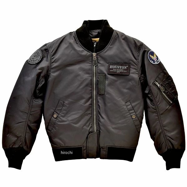 HTVA2211W ヒューストン HOUSTON 2024年秋冬モデル ジャケット MA-1 M/C 黒 XSサイズ HTVA2211WBKXS HD店