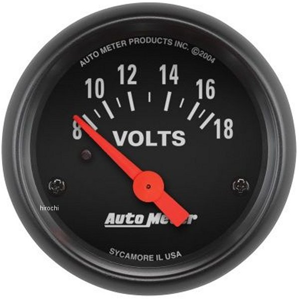 【USA在庫あり】 オートメーター Autometer Z-Series 52mm 8-18V 電圧計 atm2645 HD店