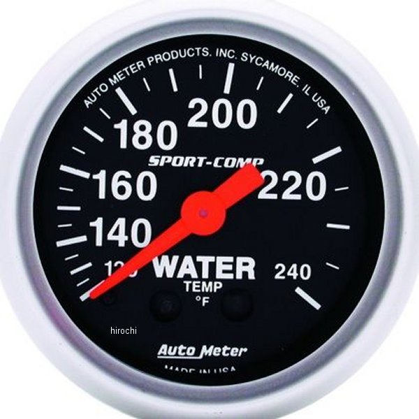 【USA在庫あり】 オートメーター Autometer Sport-Comp 52.4mm Mech 2インチ 水温計 atm3332 HD店