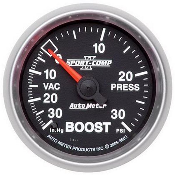 【USA在庫あり】 オートメーター Autometer Sport-Comp II 52mm 30 PSI メカニカル ブースト/Vacumm ゲージ atm3603 HD店