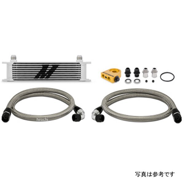 Mishimoto ユニバーサルサーモスタット 10 Row オイルクーラーキット シルバー misMMOC-UT HD店