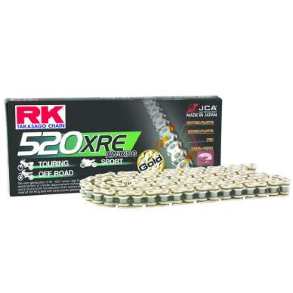 【USA在庫あり】 RK チェーン GB520XRE-110L XW-Ring ゴールド rkcGB520XRE-110 HD店