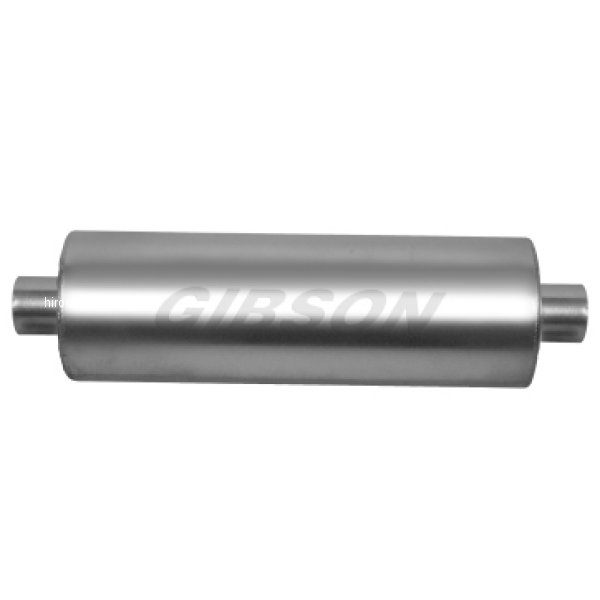 【USA在庫あり】 Gibson MWA Superflow Center/Center Round マフラー 5x10in/2.5in Inlet/2.5in Outlet ステンレス gibBM0113 HD店