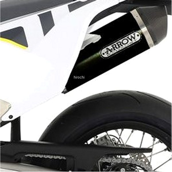 アロー Arrow スリップオンマフラー Race-Tech(触媒除去中間パイプ付) 21年-24年 701SM アルミダーク 72623AKN+72175PD+701supermoto HD店