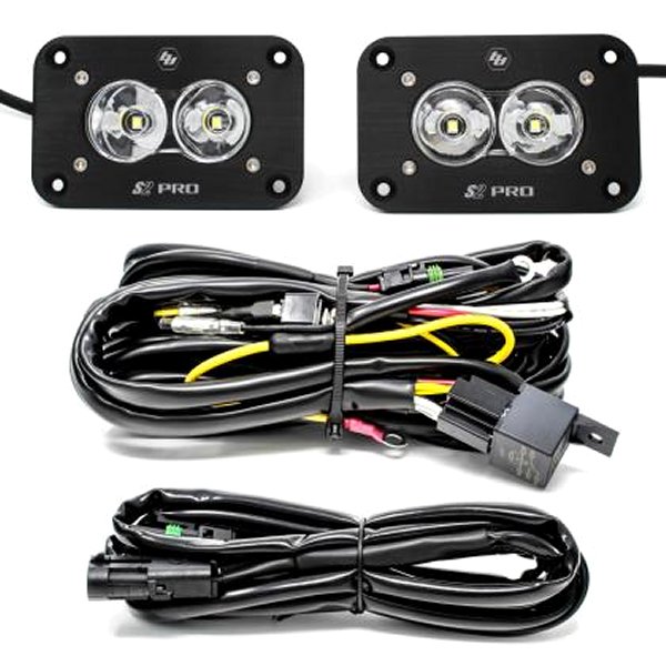 【USA在庫あり】 Baja Designs S2 Pro Flush Mount LED Light Pod Kit Work/Scene Pattern ペア baj487808 HD店