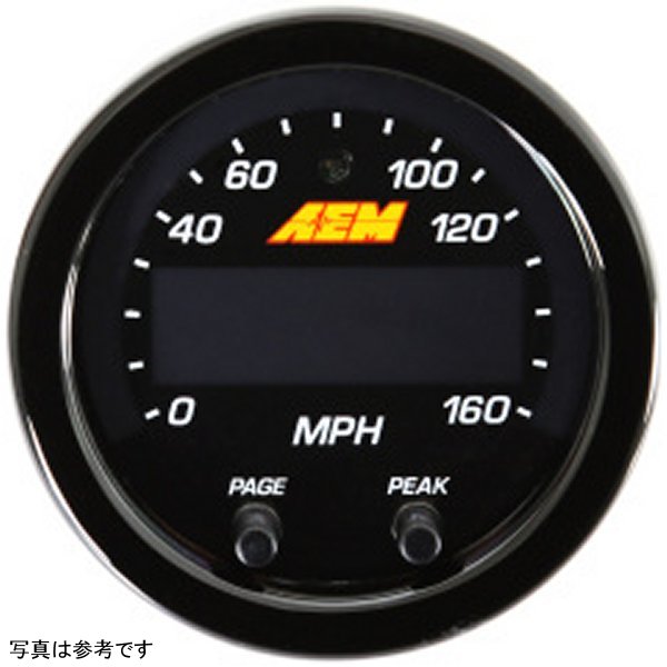 【USA在庫あり】 AEM X-Series 0-160 MPH ブラック Bezel w/ ブラック Face GPS Speedometer ゲージ aem30-0313 HD店