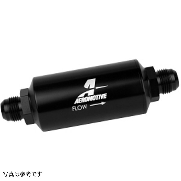 【USA在庫あり】 Aeromotive In-Line フィルター - AN -10 size Male - 10 Micron Microglass Element - Bright-Dip Black aer12385 HD店