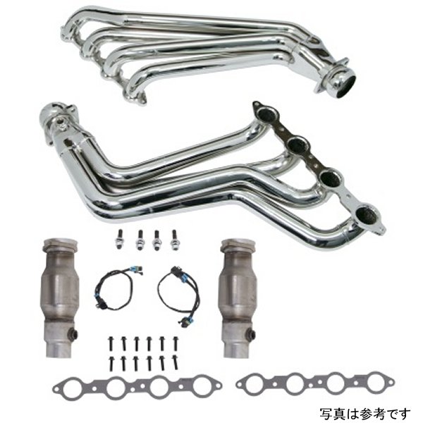 【USA在庫あり】 BBK 10年-15年 カマロ LS3 L99 Long Tube Exhaust Headers With Converters - 1-3/4 Chrome bbk4021 HD店