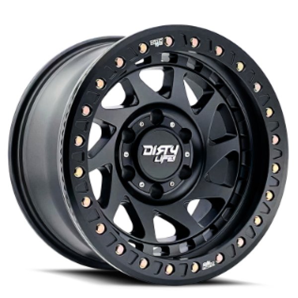 【USA在庫あり】 Dirty Life 9313 Enigma Race 17x9 / 5x127 BP / -12mm オフセット / 78.1mm Hub Matte ブラック ホイール dlw9313-7973MB12 HD店