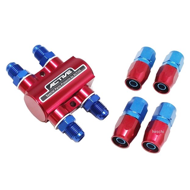 アクティブ ACTIVE サーモスタットキット #8 ストレートフィッティング4個付 赤 AC1340218 HD店｜ヒロチー商事 ハーレー 店
