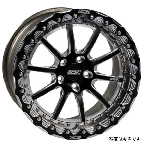Belak 17x11 / 7.25in BS / 5x112 BP / Low Pad /シリーズ 4 Wheel - Single Beadlock blk17115112S47BS-SBL HD店