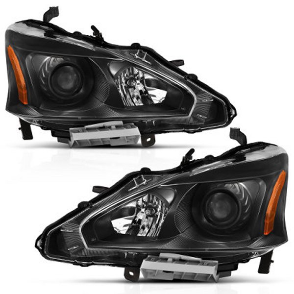 【USA在庫あり】 ANZO 2013-2015 ニッサン Altima プロジェクターHeadlight ブラック Amber anz121549 HD店