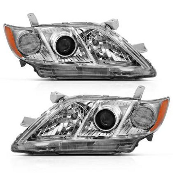 【USA在庫あり】 ANZO 2007-2009 トヨタ Camry プロジェクターHeadlight クローム Amber (OE Replacement) anz121551 HD店