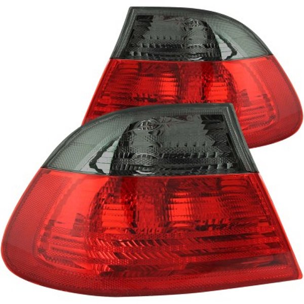 【USA在庫あり】 ANZO 2000-2003 BMW 3シリーズ E46 Taillights Red/Smoke - Outer anz221202 HD店