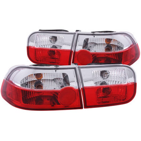 【USA在庫あり】 ANZO 1992-1995 ホンダ Civic Taillights Red/Clear anz221220 HD店
