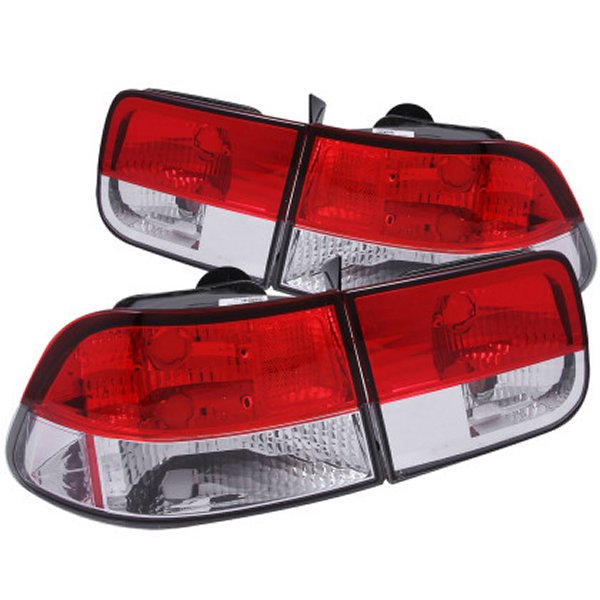 【USA在庫あり】 ANZO 1996-2000 ホンダ Civic Taillights Red/Clear anz221222 HD店