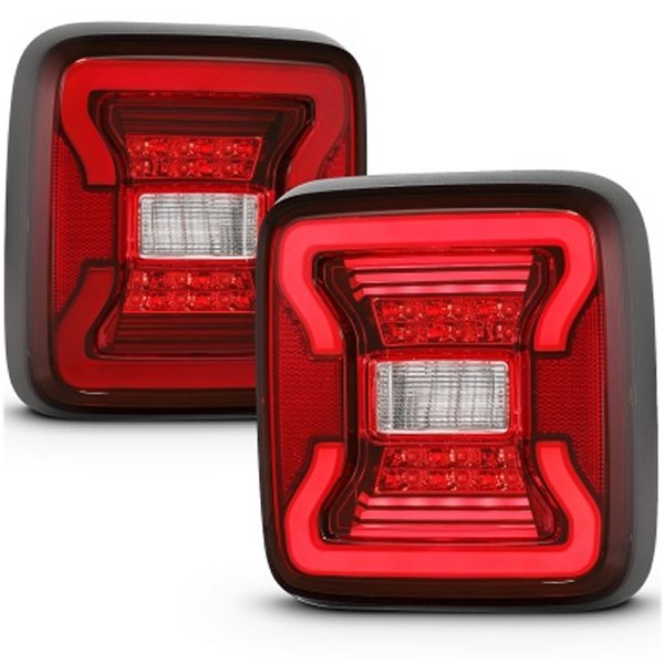 【USA在庫あり】 ANZO 18-19 Jeep ラングラー JL LED Taillights Black anz311295 HD店