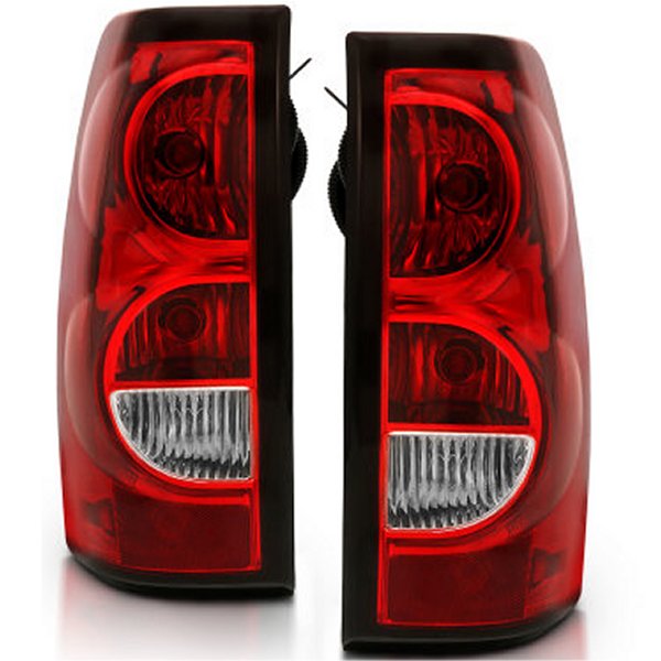 【USA在庫あり】 ANZO 2004-2007 Chevy Silverado Taillight Red/Clear Lens w/ブラック Trim (OE Replacement) anz311302 HD店