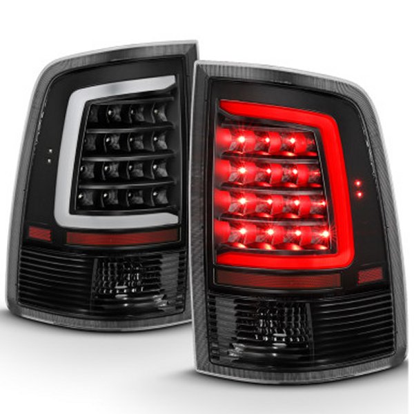 【USA在庫あり】 ANZO 2009-2018 Dodge Ram 1500 LED Taillight Plank Style ブラック w/Clear Lens anz311318 HD店
