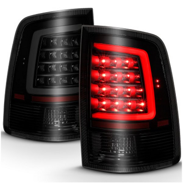 【USA在庫あり】 ANZO 2009-2018 Dodge Ram 1500 LED Taillight Plank Style ブラック w/Smoke Lens anz311319 HD店