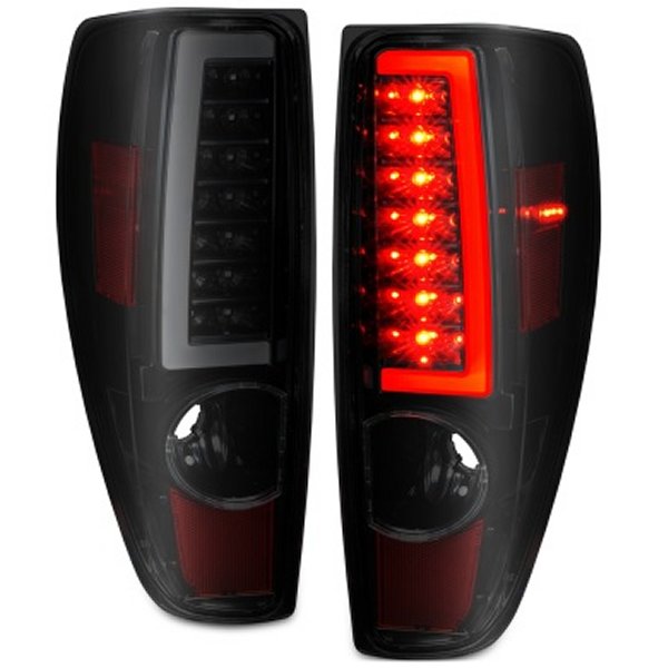 【USA在庫あり】 ANZO 2004-2012 シボレー Colorado/ GMC Canyon LED Tail Lights w/ Light Bar ブラック Housing Smoke Lens anz311383 HD店