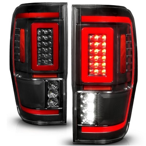 【USA在庫あり】 ANZO 19-22 フォード Ranger Full LED Taillights w/ Lightbar Sequential Signal ブラック Housing/Clear Lens anz311446 HD店