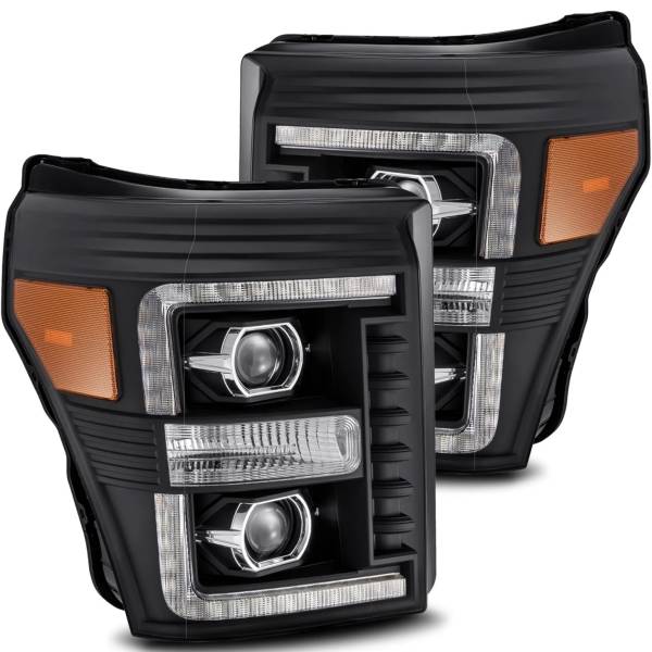 【USA在庫あり】 AlphaRex PROシリーズ プロジェクターヘッドライト Plank Style Design ブラック 11年-16年 フォード F-250 SD arx880142 HD店