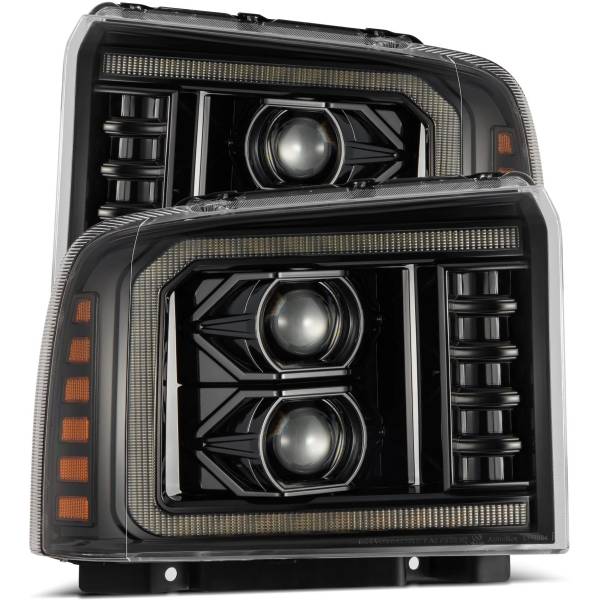 【USA在庫あり】 AlphaRex LUXXシリーズ LED プロジェクターヘッドライト アルファブラック 05年-07年 フォード Super Duty/Excursion arx880316 HD店
