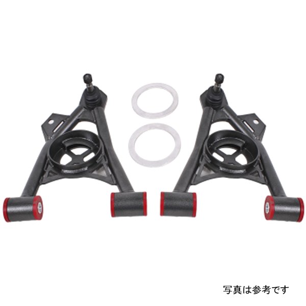 【USA在庫あり】 BMR 94-04 Mustang ロワー Non-Adj. A-Arms (Poly) w/ Tall ボールジョイント / Spring Pocket ブラック Hammertone bmrAA043H HD店