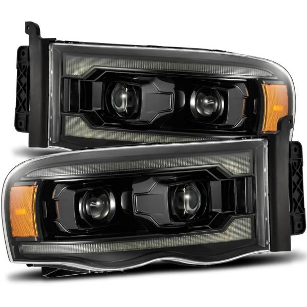 【USA在庫あり】 AlphaRex LUXXシリーズ LED プロジェクター ヘッドライト アルファブラック 02年-05年 Dodge Ram 1500 arx880569 HD店