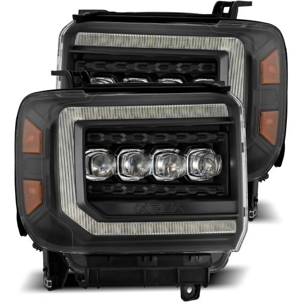 【USA在庫あり】 AlphaRex NOVAシリーズ LED プロジェクター ヘッドライト Plank Style ブラック 14年-18年 GMC Sierra arx880617 HD店