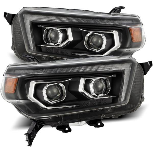 【USA在庫あり】 AlphaRex PROシリーズ プロジェクターヘッドライト Plank Style ブラック 10年-13年 トヨタ 4Runner arx880755 HD店